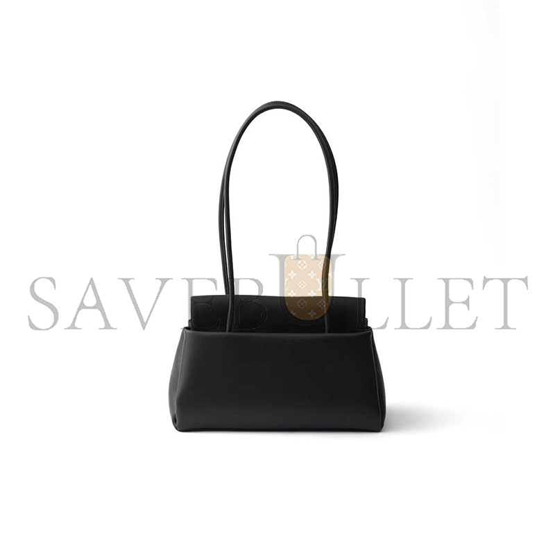PRADA PASSAGE MEDIUM LEATHER BAG WITH RE-NYLON FLAP 1BA495 (28.5*14.5*12cm)